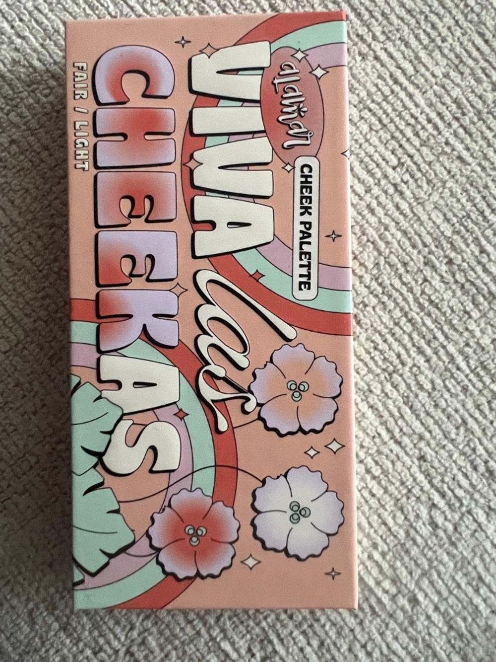 Alamar VIVA Loca Cheek Palette — Peach Pink Retro Artwork